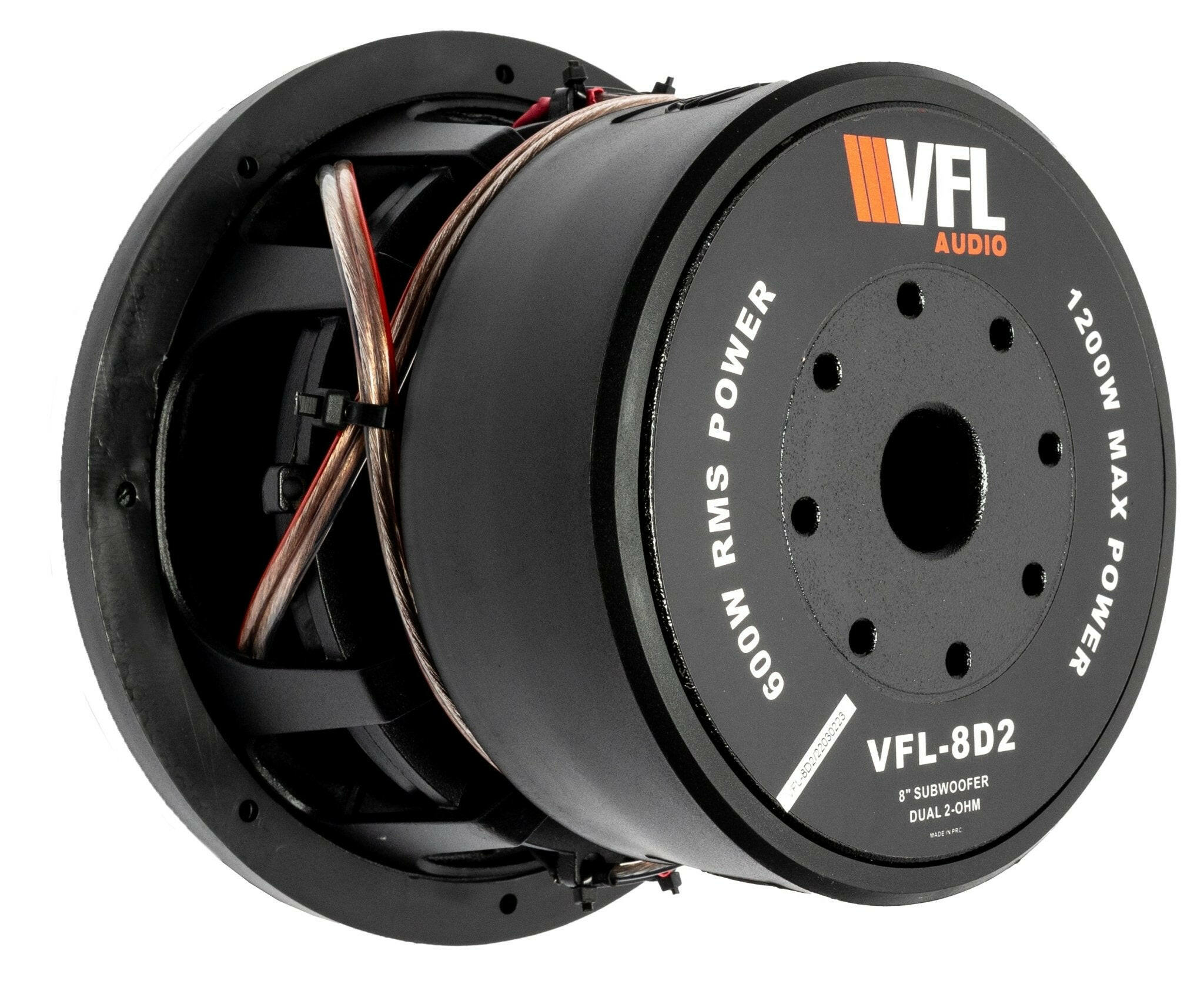 VFL 8" Car Subwoofer 600 Watts RMS Dual Voice Coil 2 Ohm or 4 Ohm