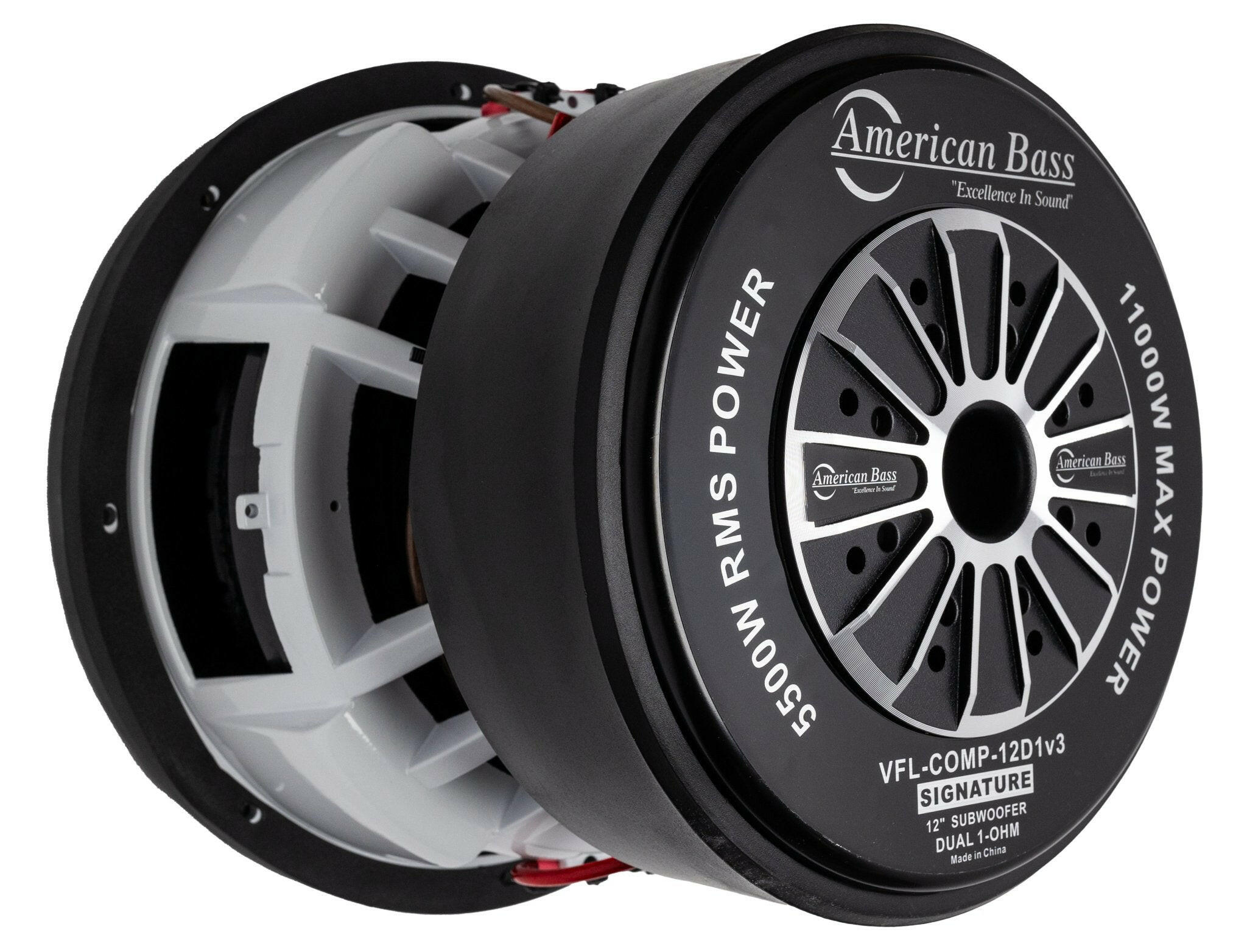 VFL Comp Signature 12" Car Subwoofer 5000 Watts RMS Dual Voice Coil 1 Ohm or 2 Ohm