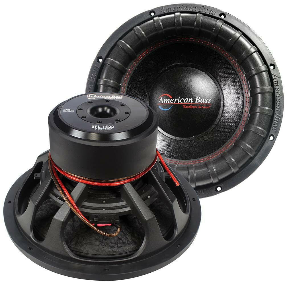 American Bass XFL 15" Car Subwoofer 1500 Watts RMS Dual Voice Coil 2 Ohm or 4 Ohm