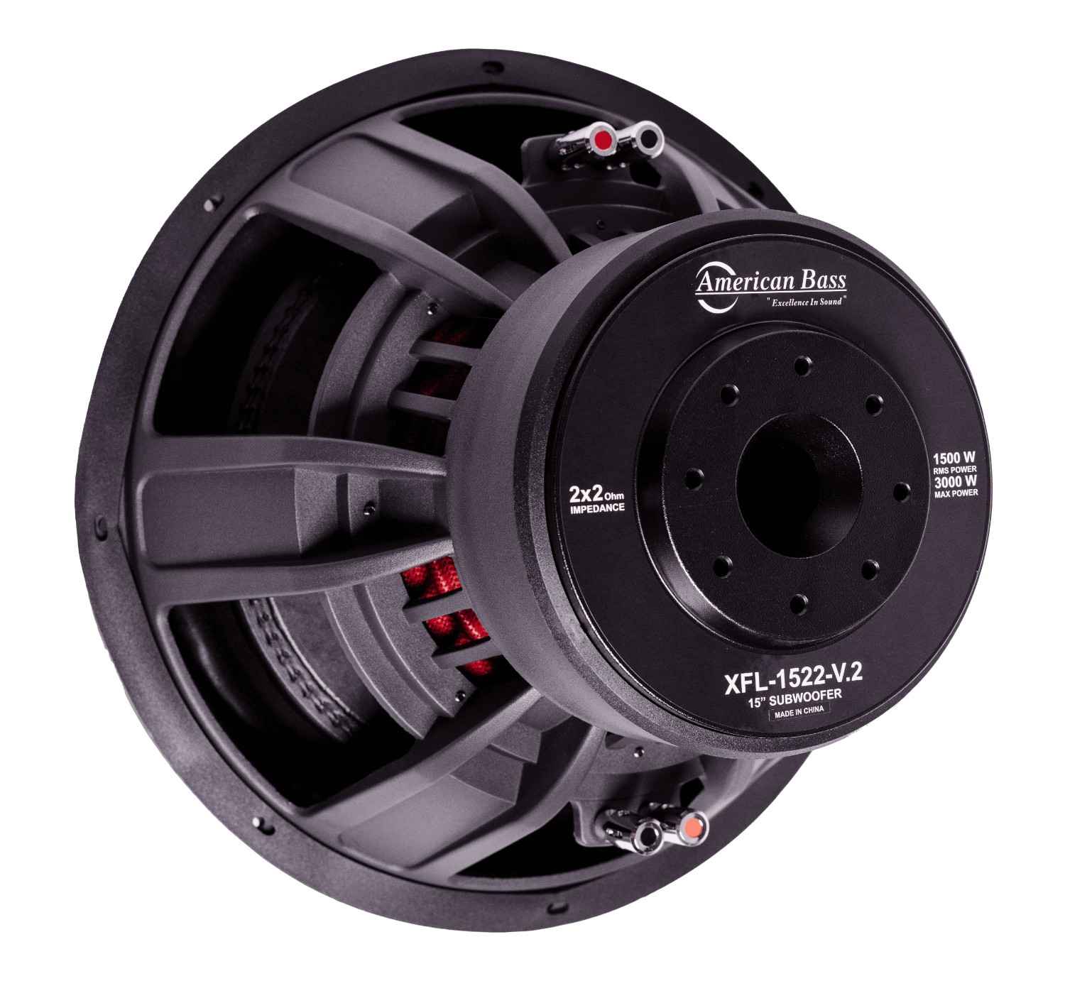 American Bass XFL 15" Car Subwoofer 1500 Watts RMS Dual Voice Coil 2 Ohm or 4 Ohm