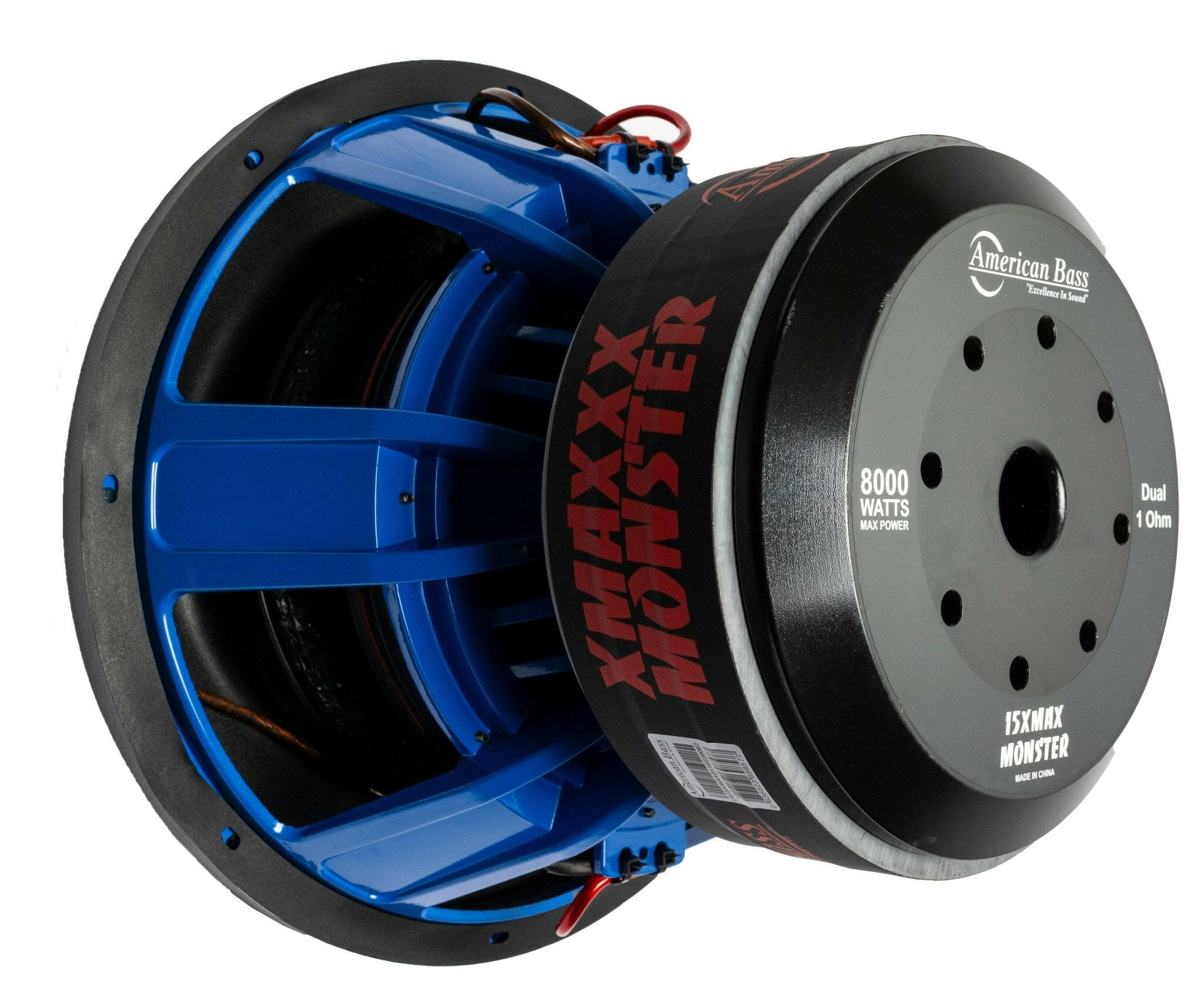 American Bass Xmaxxx Monster 15" Car Subwoofer 4000 Watts RMS Dual Voice Coil 1 Ohm or 2 Ohm
